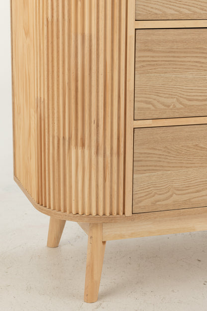 Kast Afgerond MDF/Dennenhout Natuurlijk Groot