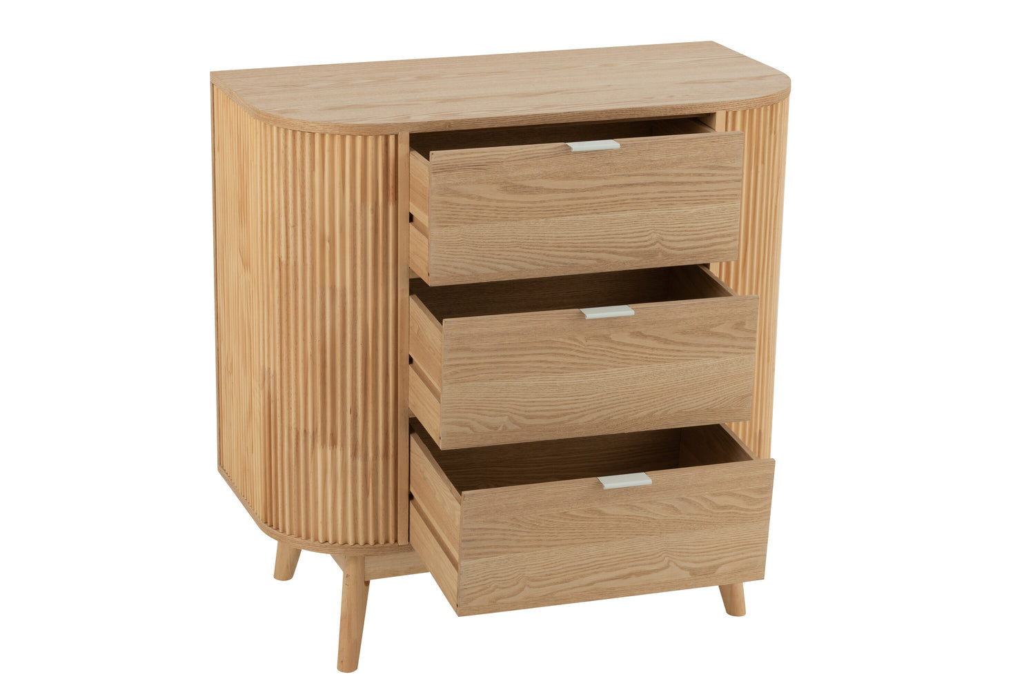 Kast Afgerond MDF/Dennenhout Natuurlijk Groot