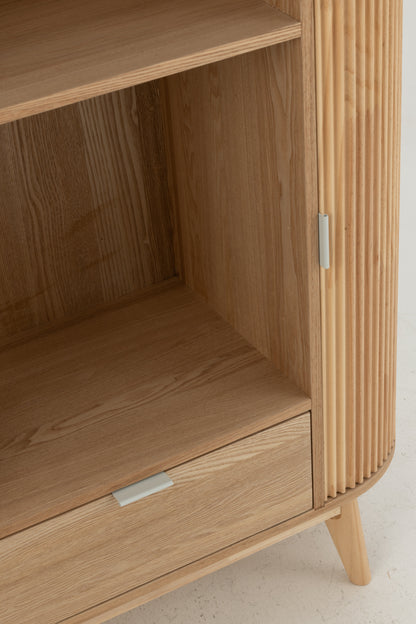 Plank Afgerond Mdf/Dennenhout Natuurlijk
