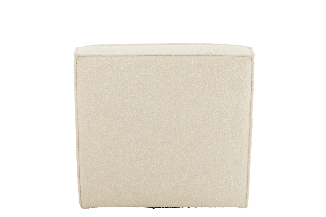 Chair Swivel Square Poplar Wood/Foam Cream