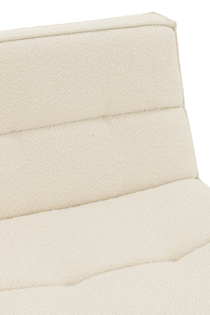 Chair Swivel Square Poplar Wood/Foam Cream