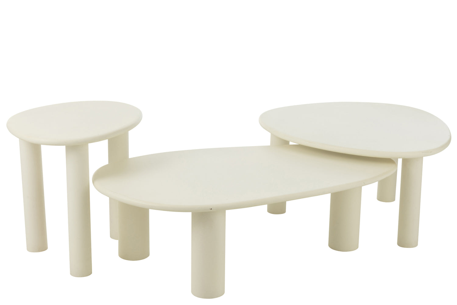 Bijzettafel Bali Mdf/Pvc Wit Groot