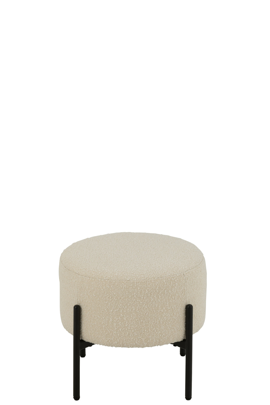 Kruk Boucle Triplex/Polyester Wit/Zwart