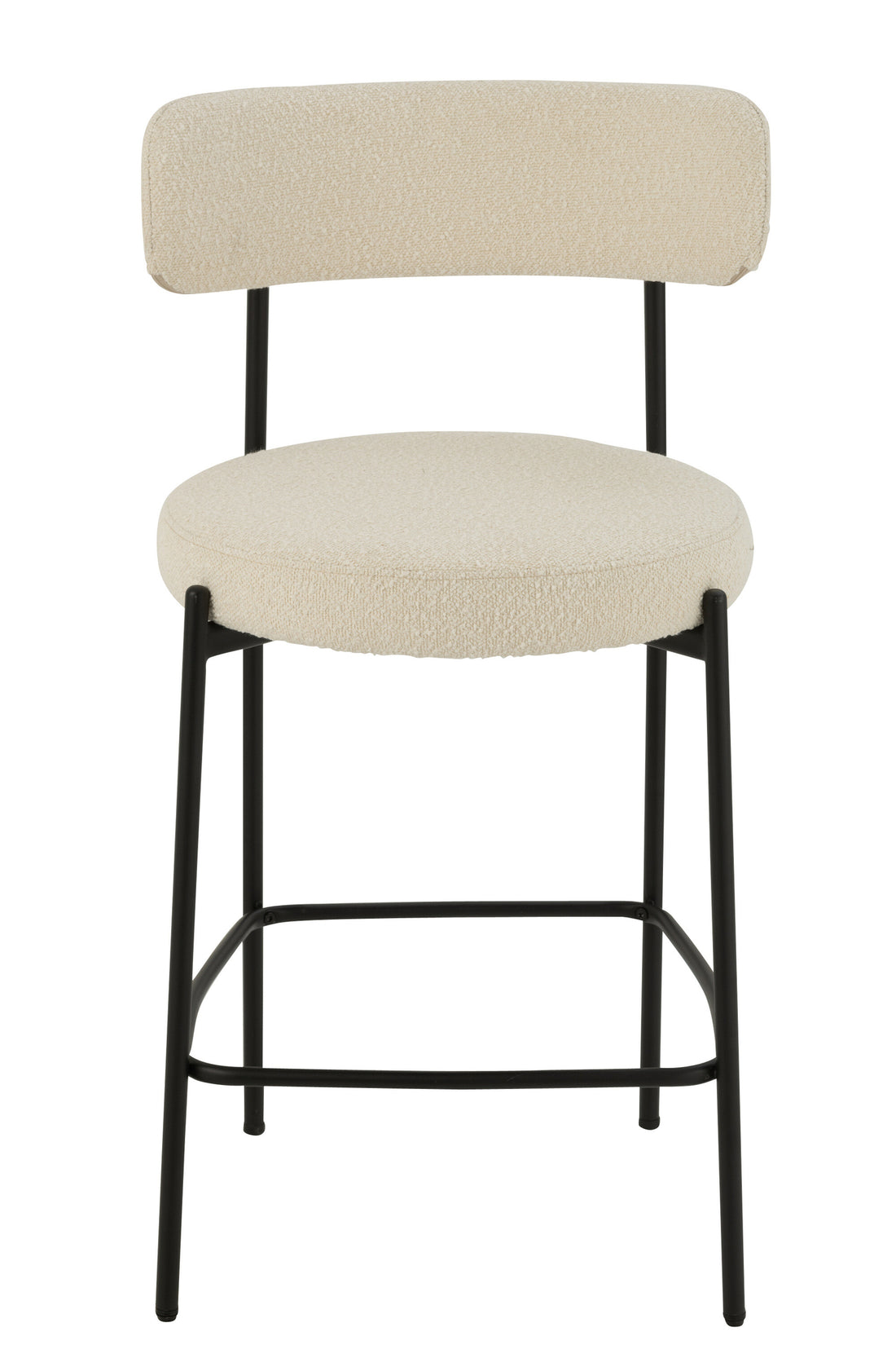 Barstoel Boucle Triplex/Polyester Wit/Zwart