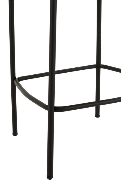Barstoel Boucle Triplex/Polyester Wit/Zwart
