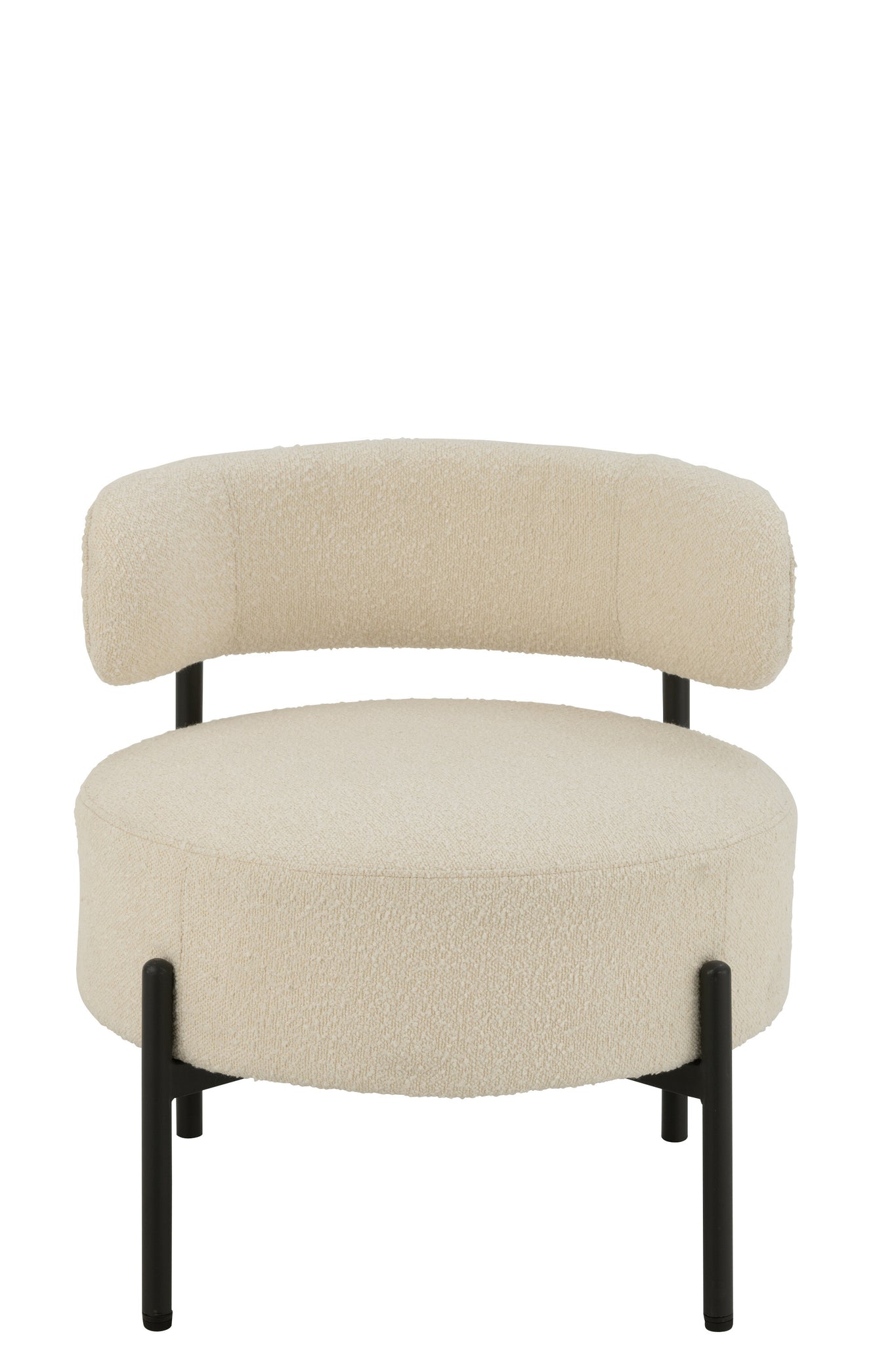 Lounge stoel Boucle Triplex/Polyester Wit/Zwart