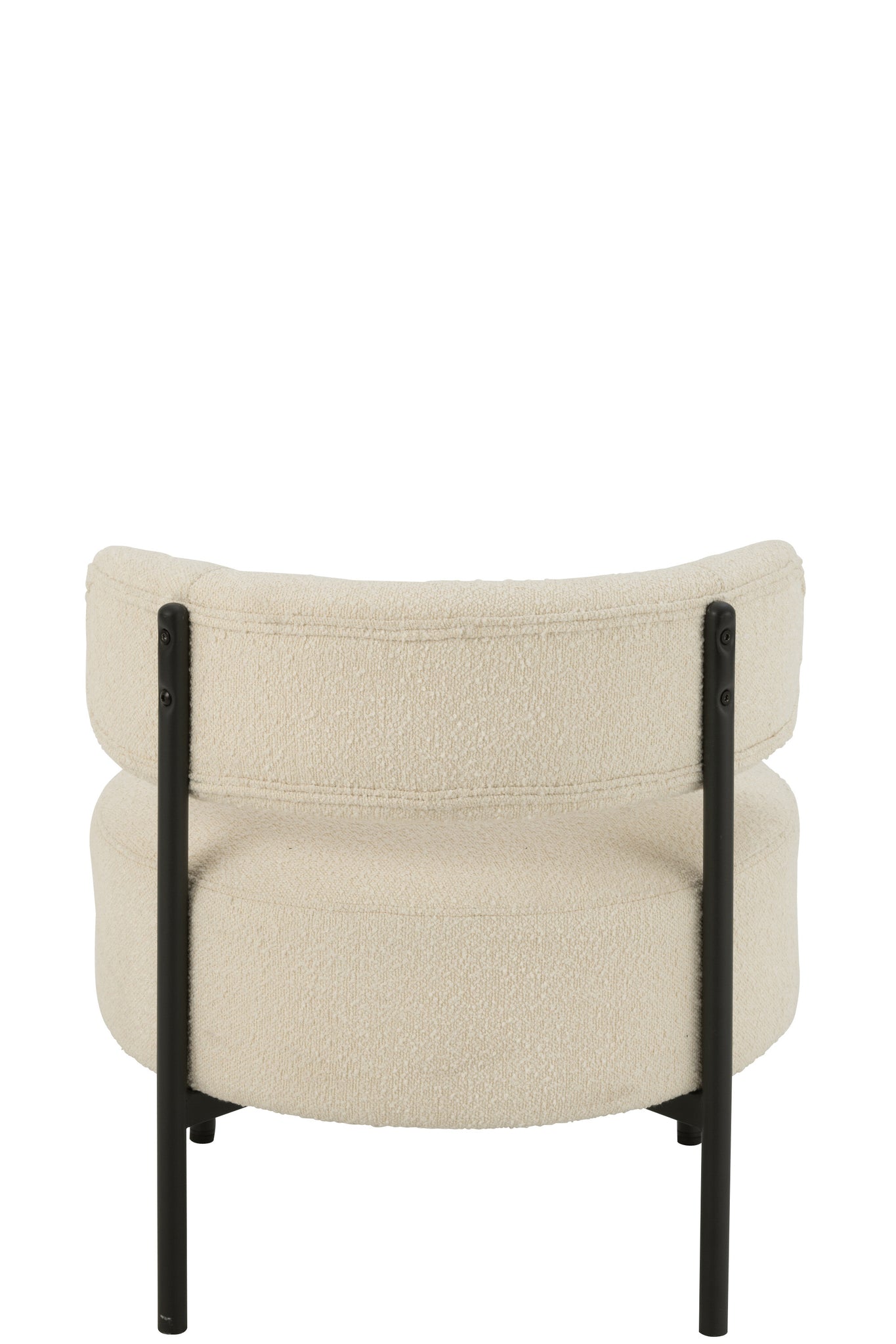 Lounge stoel Boucle Triplex/Polyester Wit/Zwart