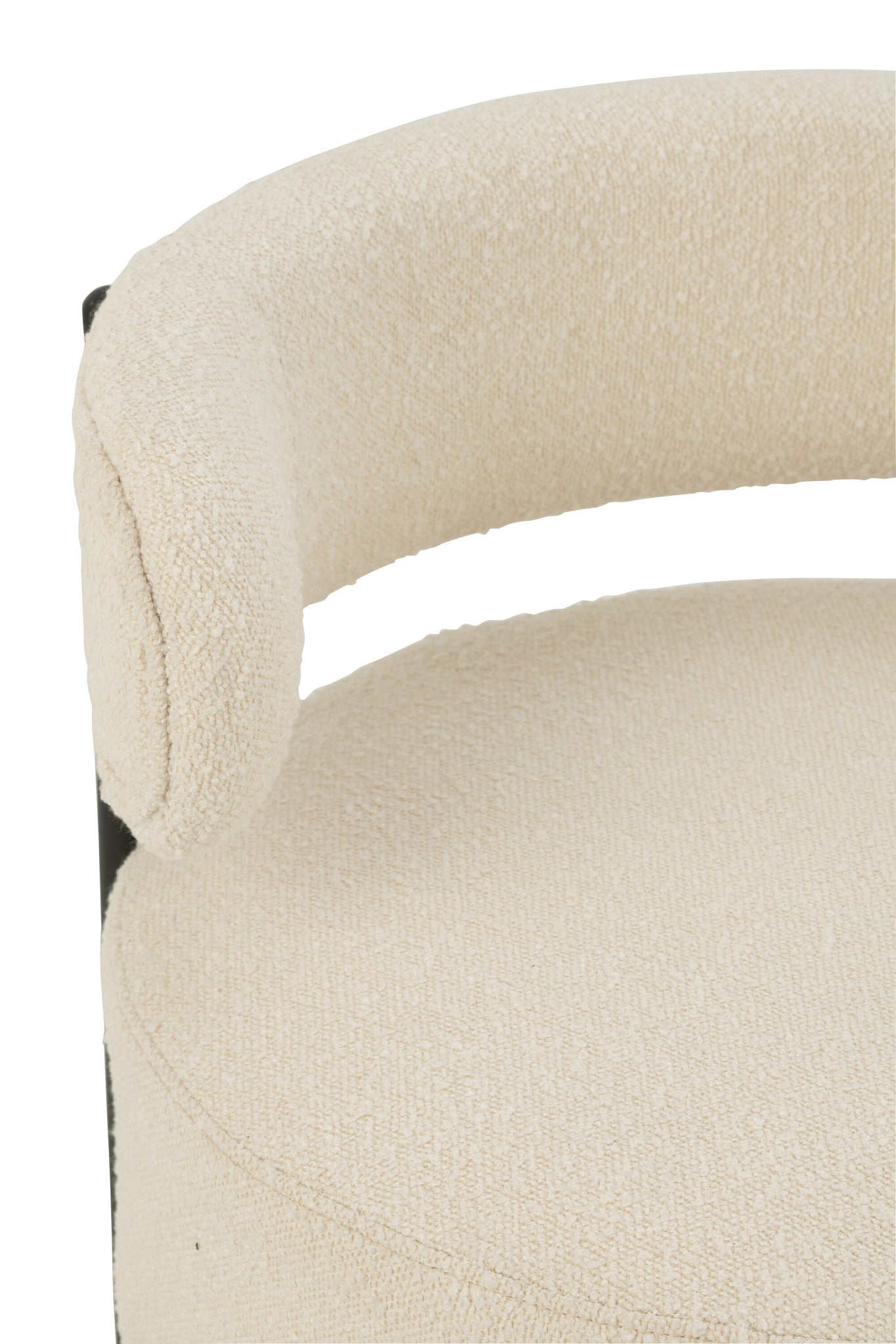 Lounge stoel Boucle Triplex/Polyester Wit/Zwart