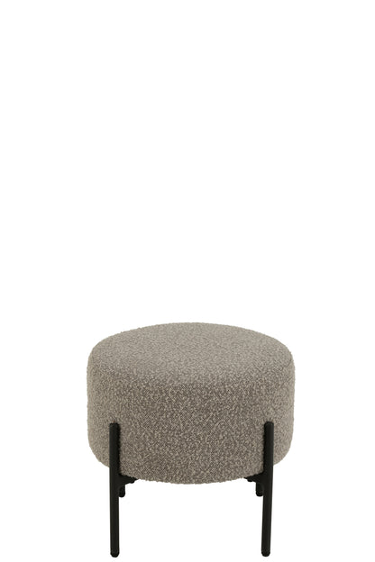 Kruk Boucle Triplex/Polyester Grijs/Zwart