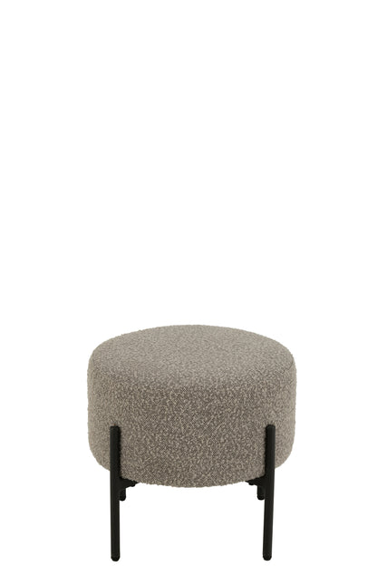Kruk Boucle Triplex/Polyester Grijs/Zwart