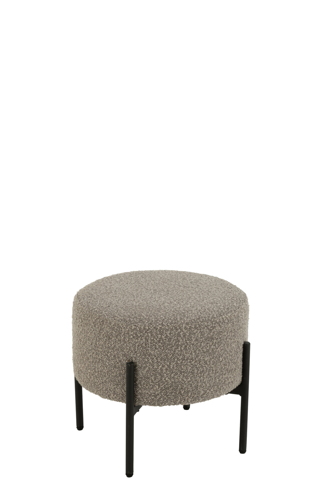 Kruk Boucle Triplex/Polyester Grijs/Zwart
