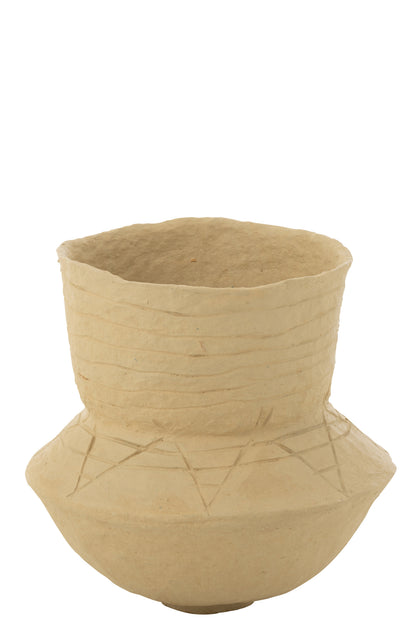Pot Veda Papier-maché Natuurlijk