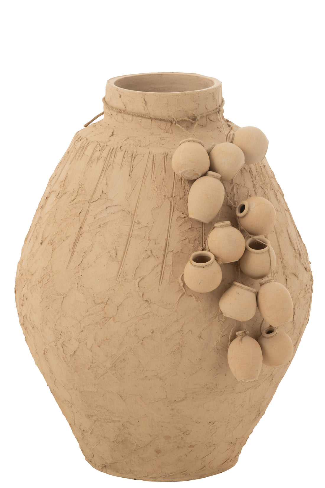 Pot + Hangende Potten Klei Natuurlijk Groot