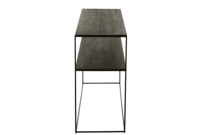 Console Rechthoekig Gerecycled Hout/Metaal Zwart
