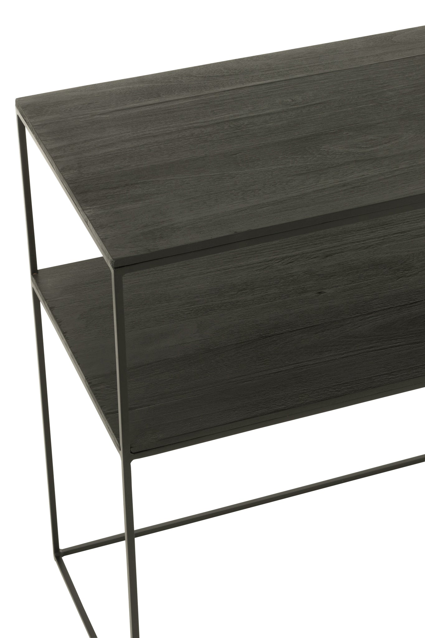 Console Rechthoekig Gerecycled Hout/Metaal Zwart