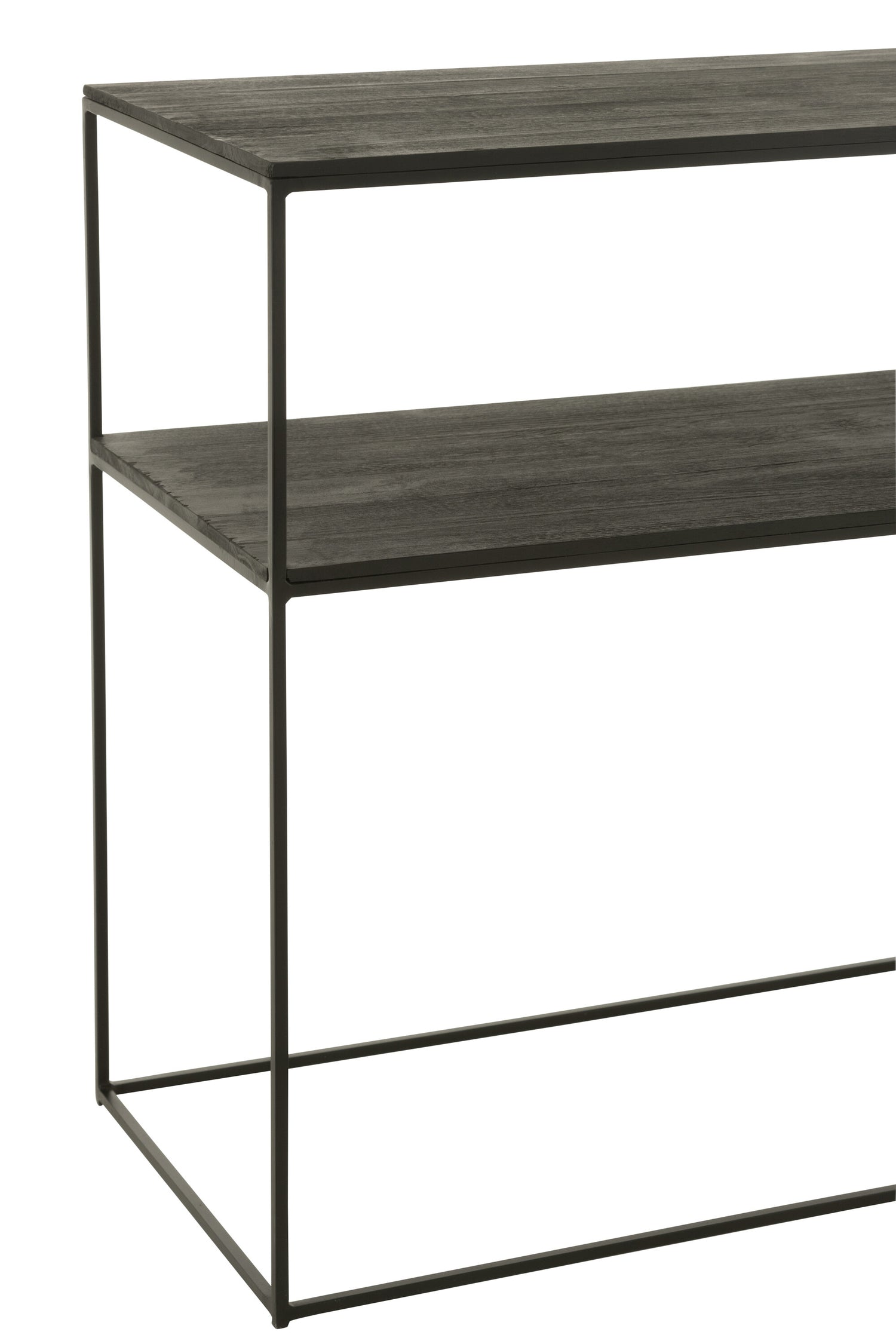 Console Rechthoekig Gerecycled Hout/Metaal Zwart