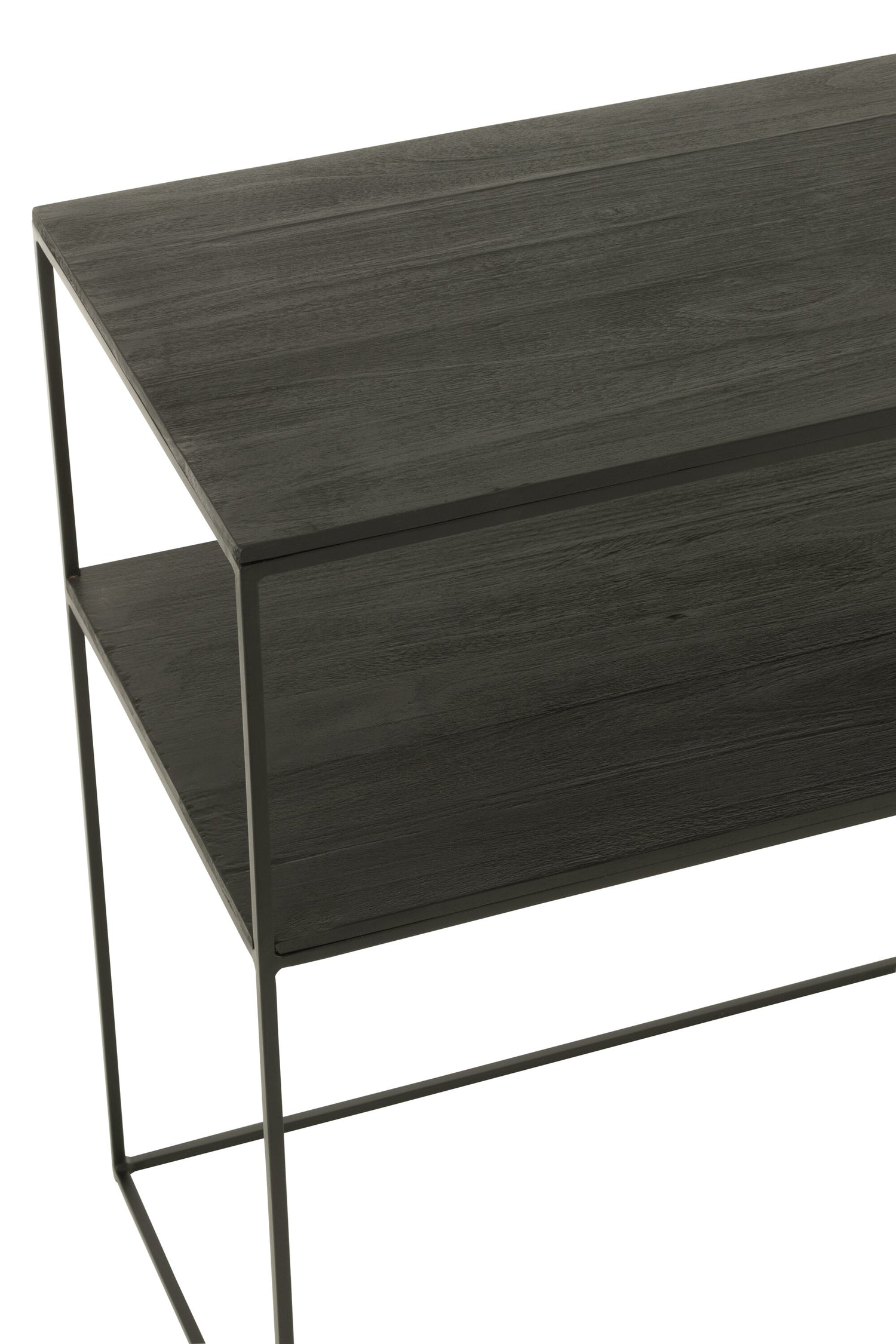 Console Rechthoekig Gerecycled Hout/Metaal Zwart
