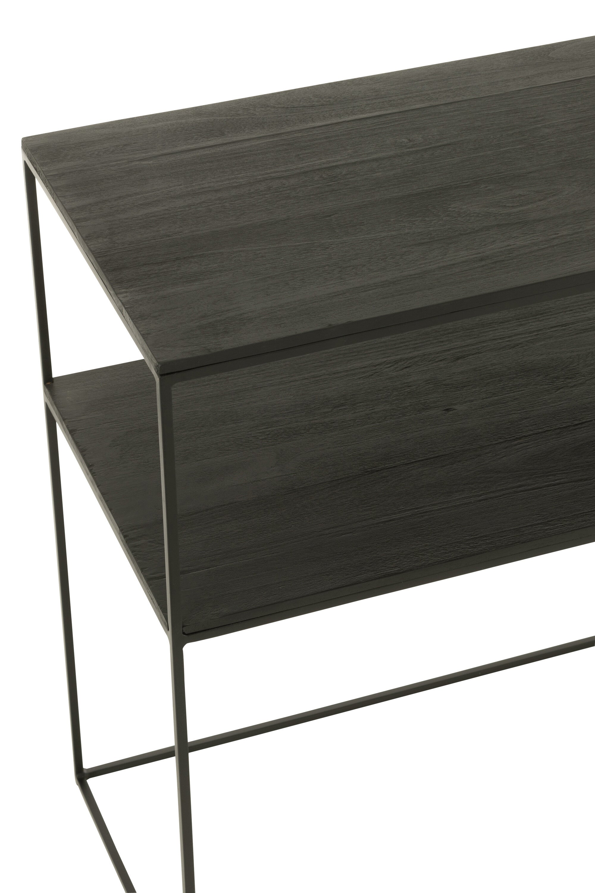 Console Rechthoekig Gerecycled Hout/Metaal Zwart