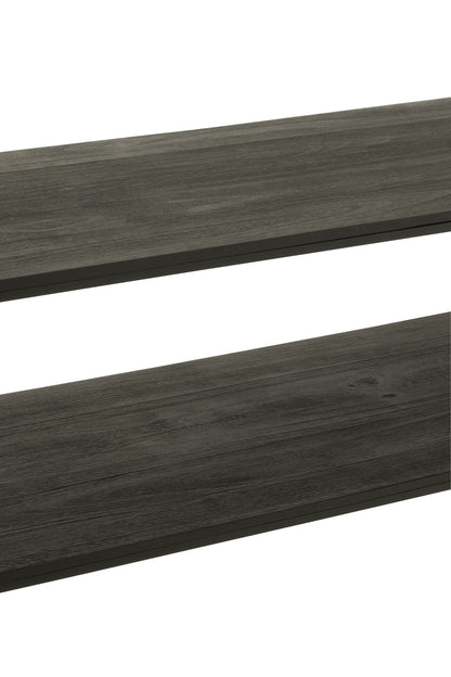 Console Rechthoekig Gerecycled Hout/Metaal Zwart