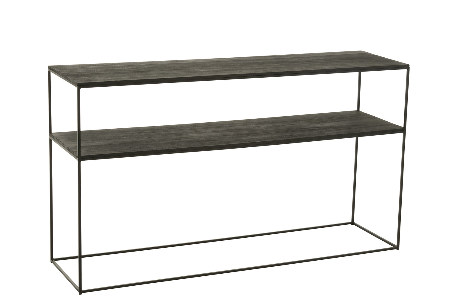 Console Rechthoekig Gerecycled Hout/Metaal Zwart