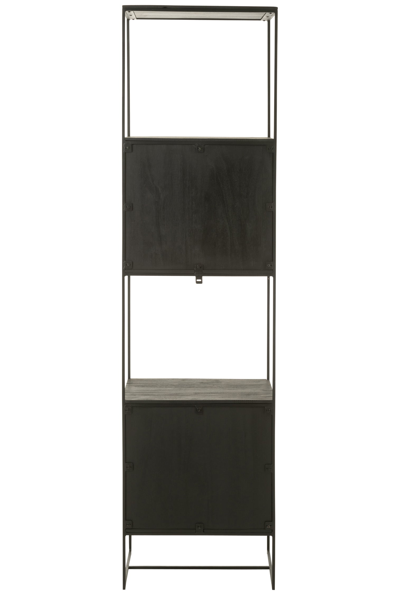 Plank Smal Teakhout/Metaal Zwart