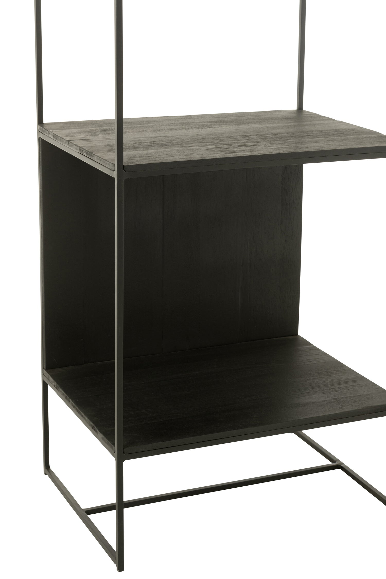 Plank Smal Teakhout/Metaal Zwart