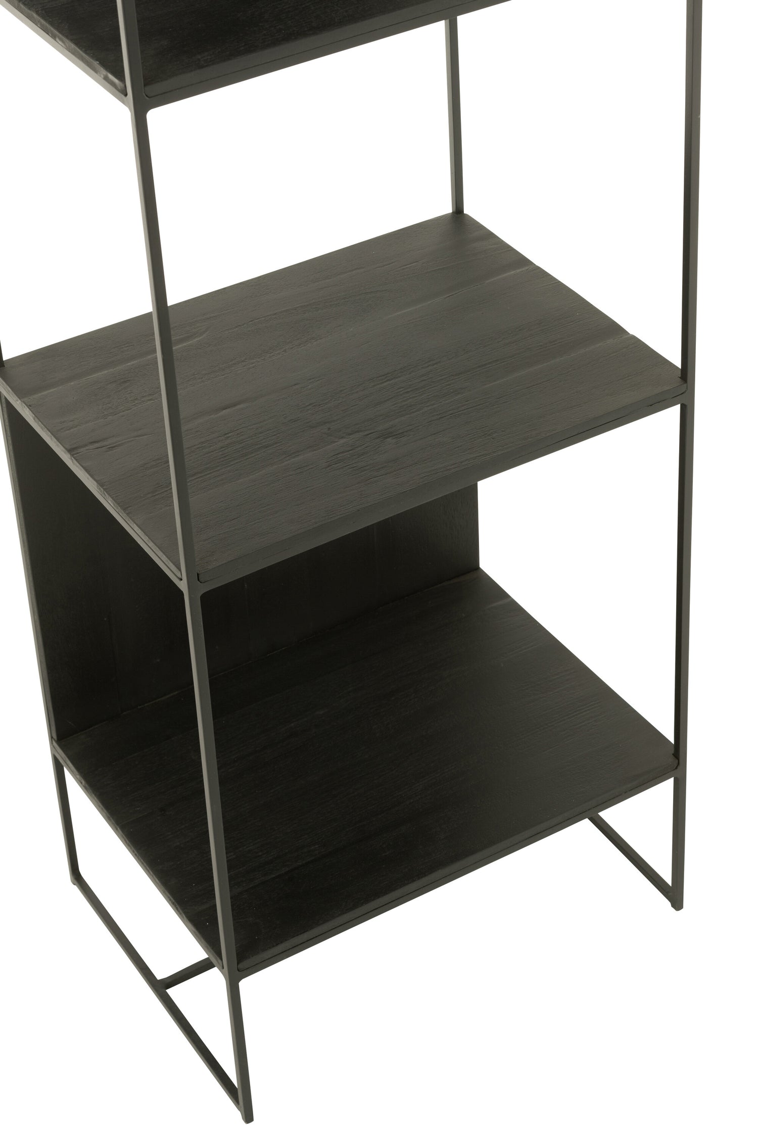 Plank Smal Teakhout/Metaal Zwart