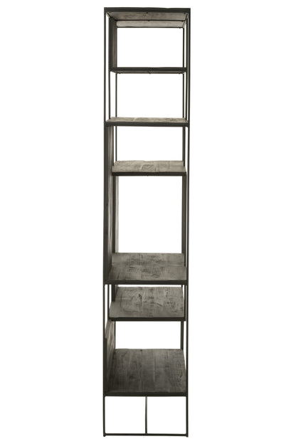 Plank Modern Teakhout/Metaal Zwart