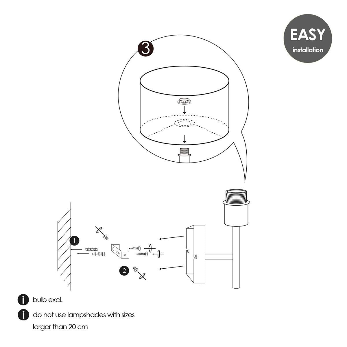 Wandlamp Mati 10/10/18cm - Geborsteld staal