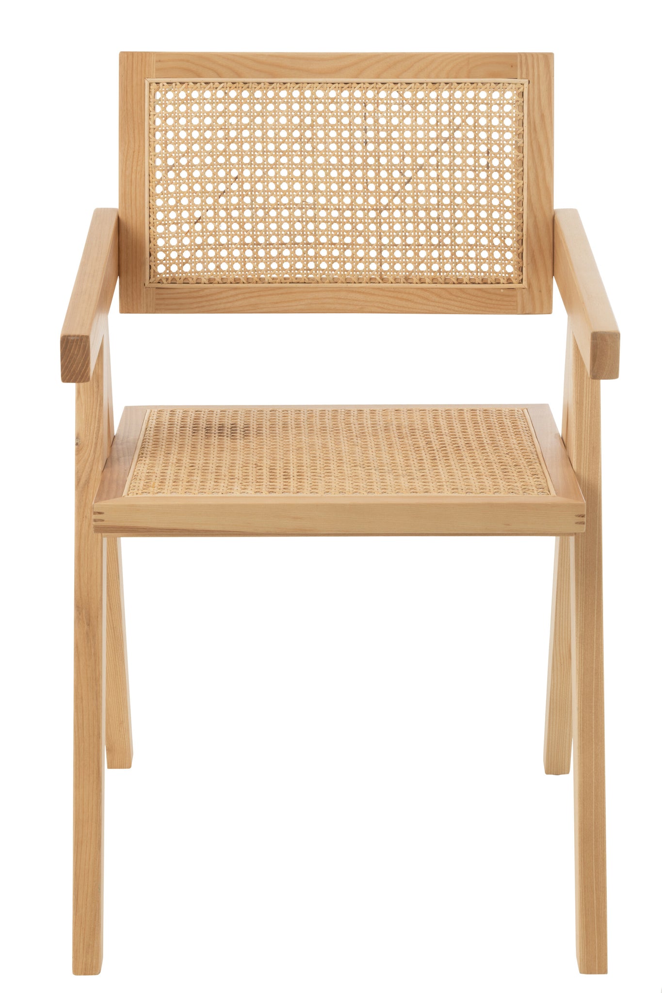 Stoelrooster van essenhout/rotan natuurlijk