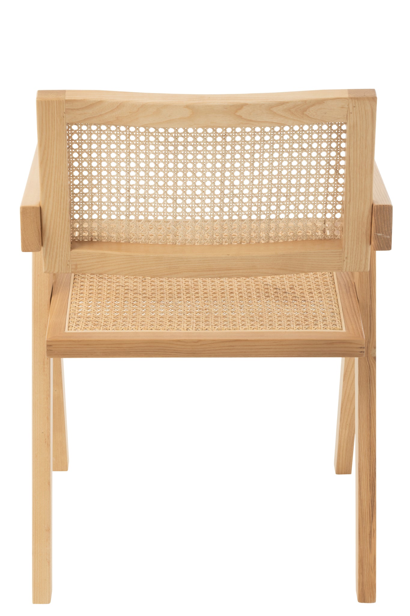 Stoelrooster van essenhout/rotan natuurlijk
