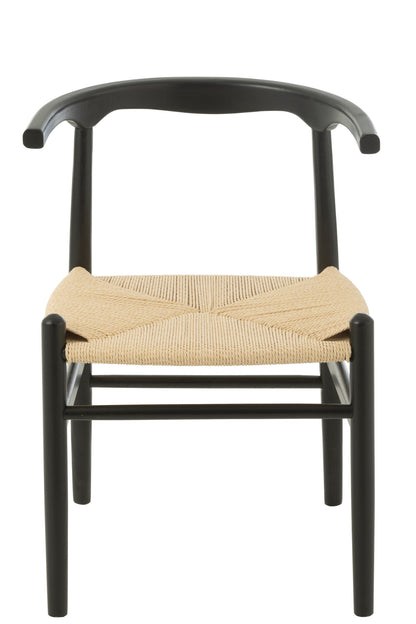 Chair Toon Beech Wood/Rope Black
