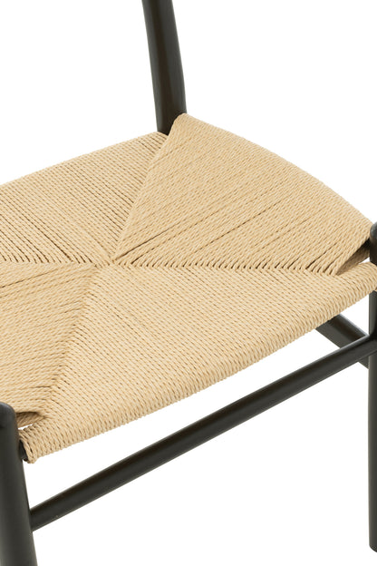 Chair Toon Beech Wood/Rope Black