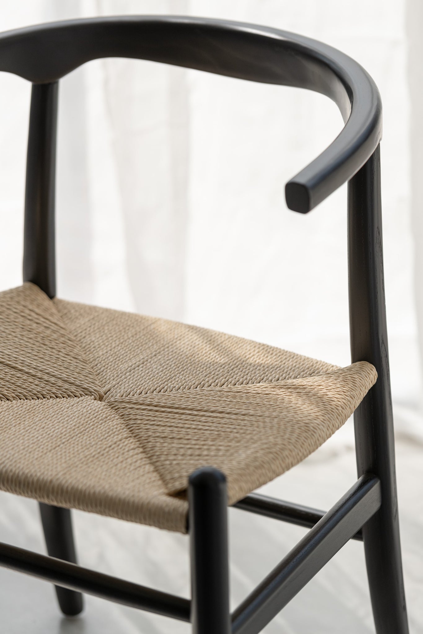 Chair Toon Beech Wood/Rope Black