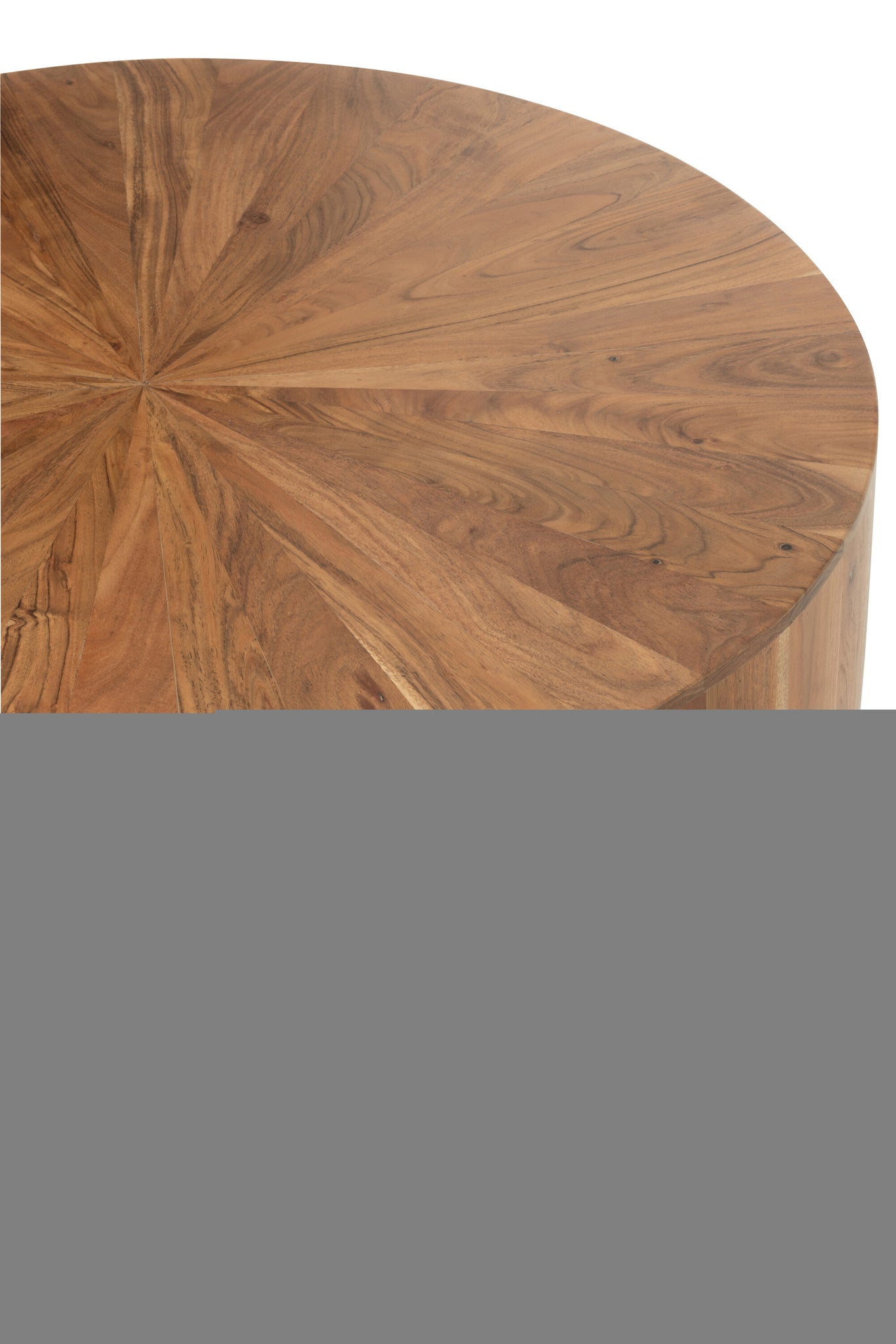 Salontafel rond acaciahout/MDF natuurlijk