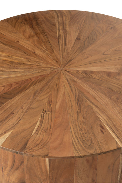 Salontafel rond acaciahout/MDF natuurlijk