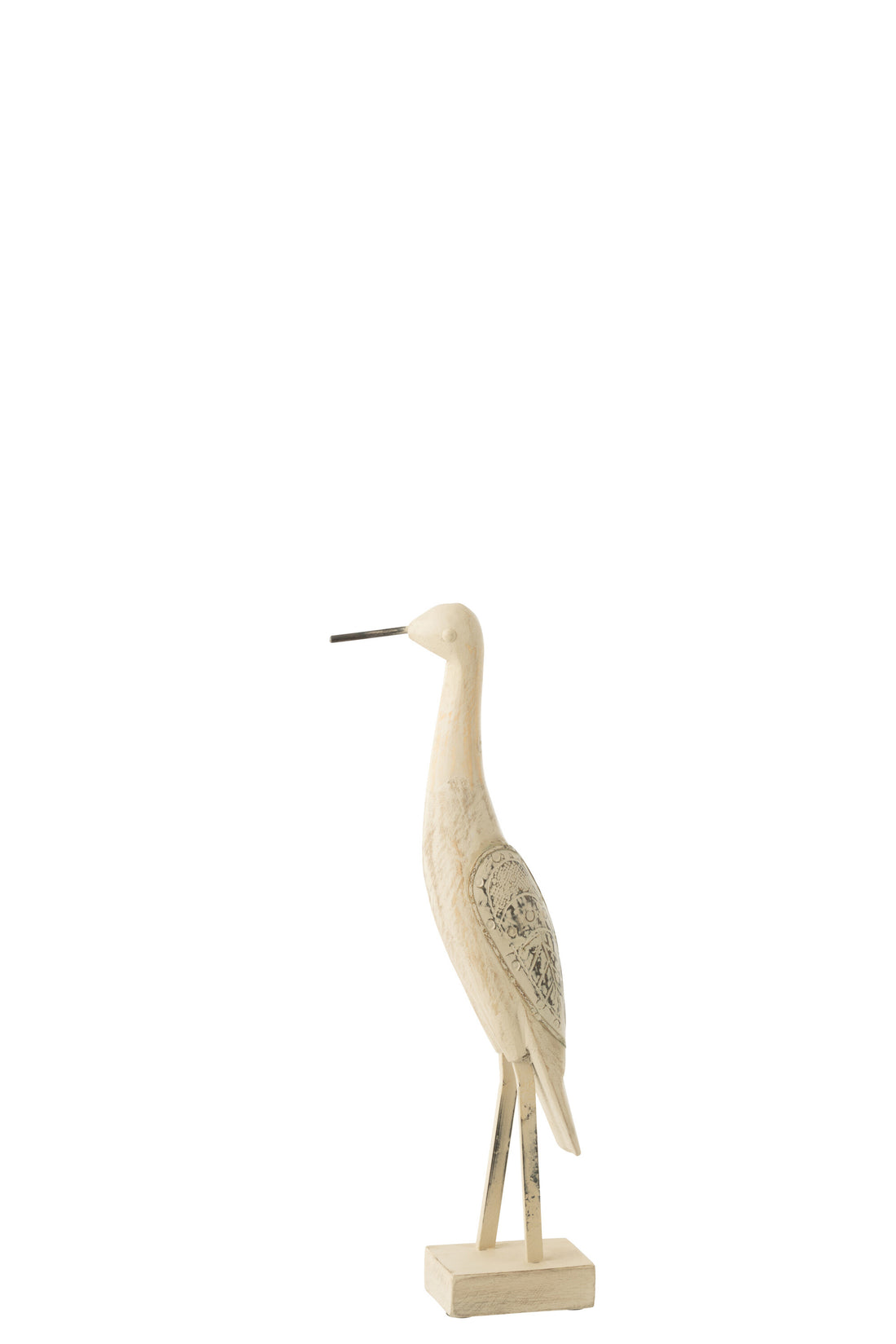 Decoratie Vogel Mangohout/Metaal Mix Klein