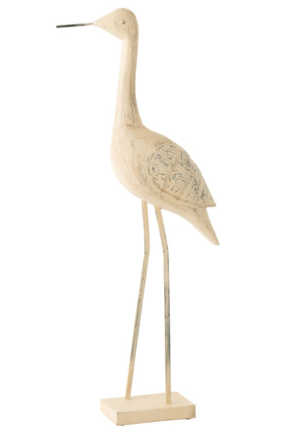 Decoratie Vogel Mangohout/Metaal Mix Extra Groot