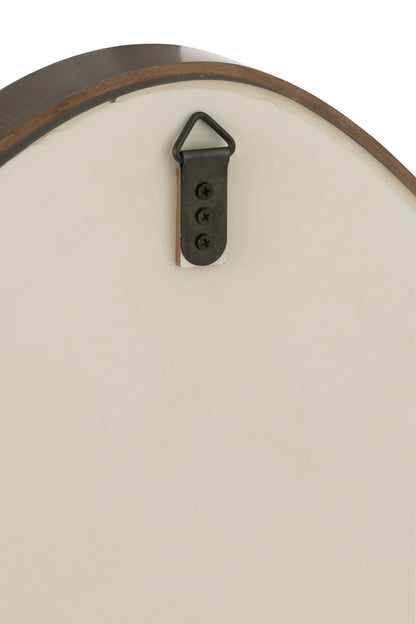 Hangende Spiegel Abstracte Spiegel/MDF Donkerbruin Klein