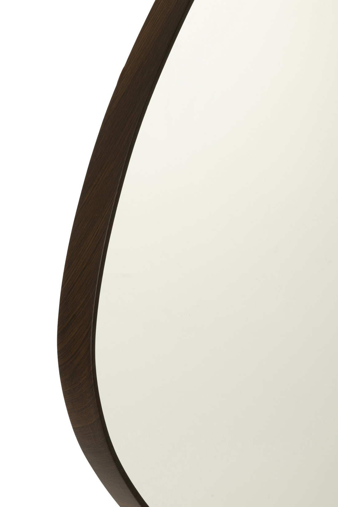 Hangende Spiegel Abstracte Spiegel/MDF Donkerbruin Groot