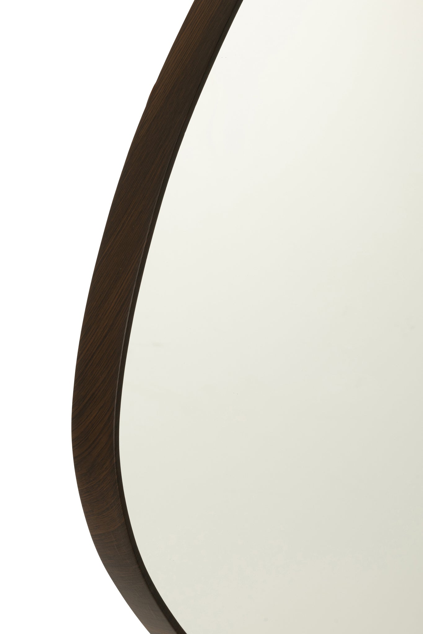 Hangende Spiegel Abstracte Spiegel/MDF Donkerbruin Groot