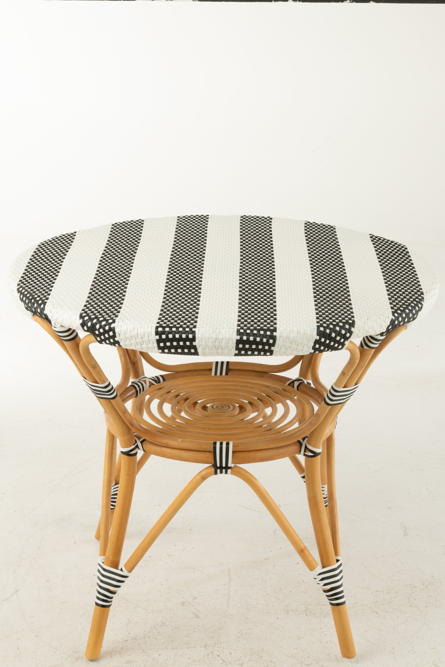 Eettafel Rotan Zwart/Wit
