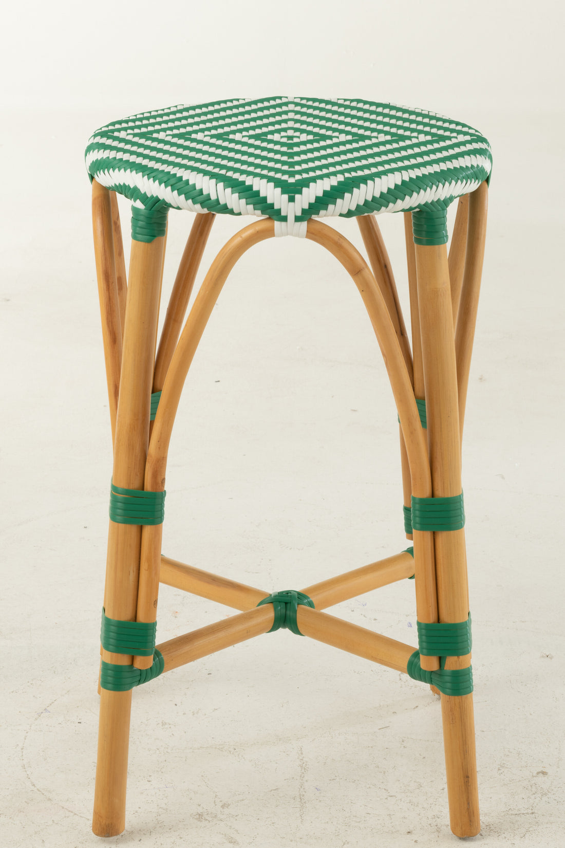 Kruk Rotan Donkergroen Groot