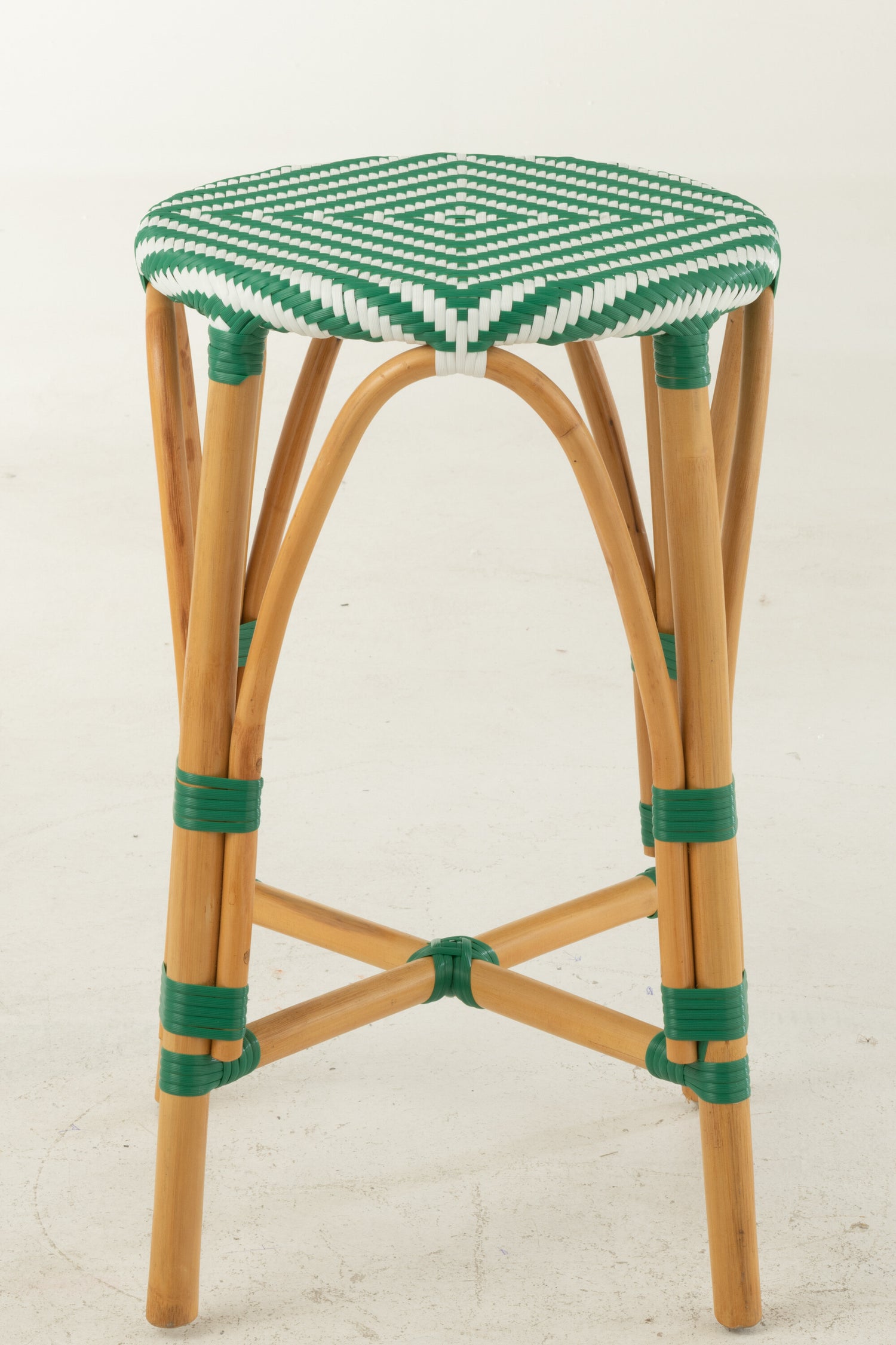 Kruk Rotan Donkergroen Groot