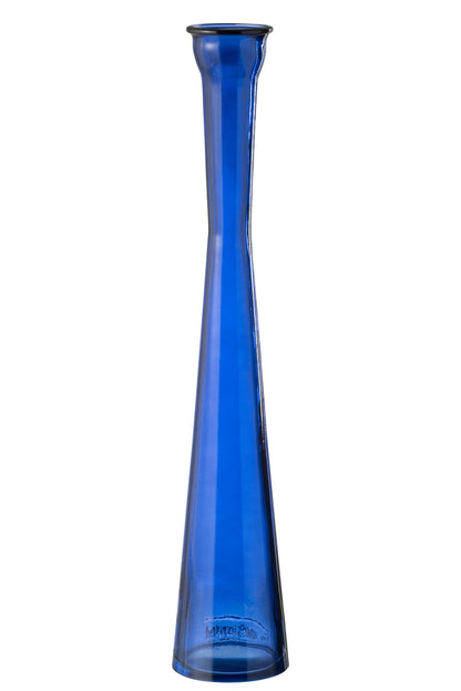 Vaas Buis Glas Blauw 9,5x9,5x51cm