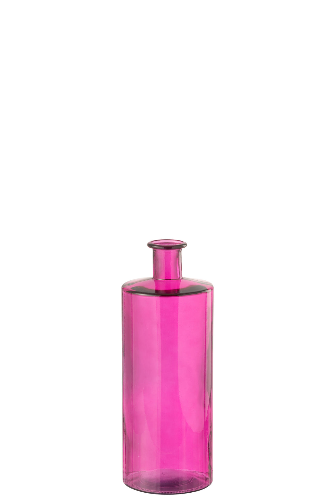 Vaas Fles Glas Roze Middelgroot
