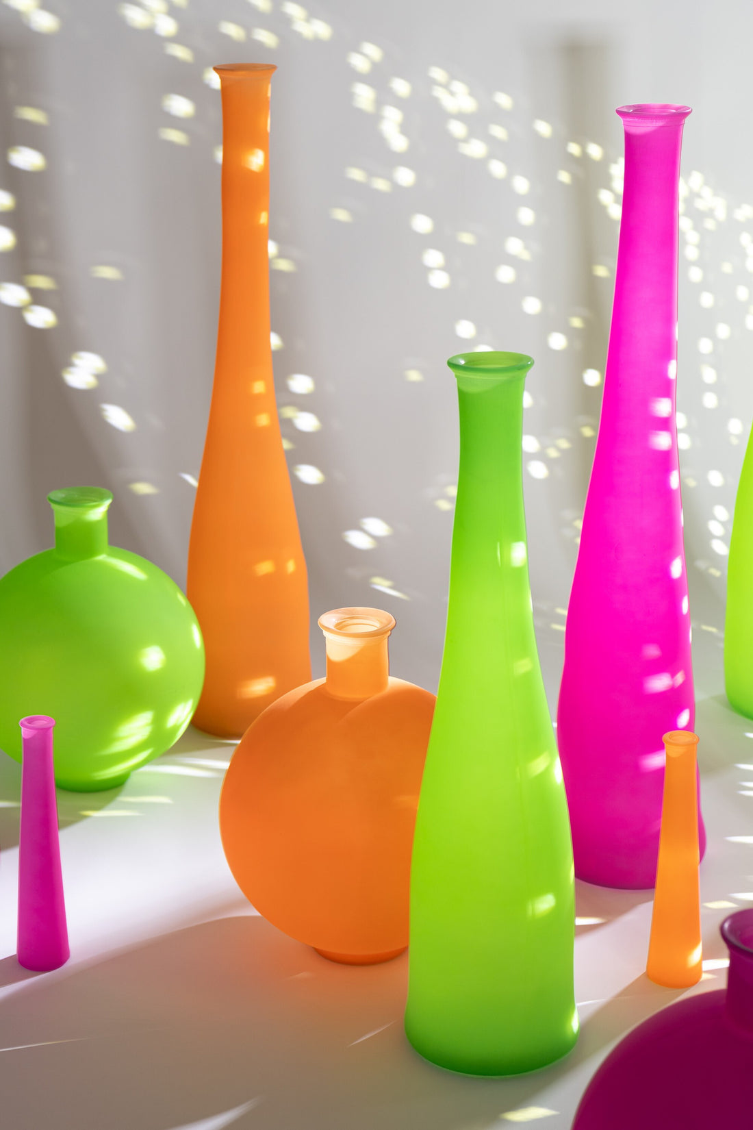 Vaas Bal Glas Neon Oranje Groot