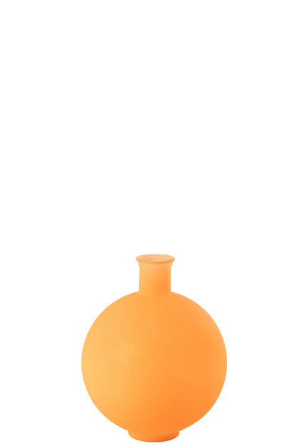 Vaas Bal Glas Neon Oranje Groot