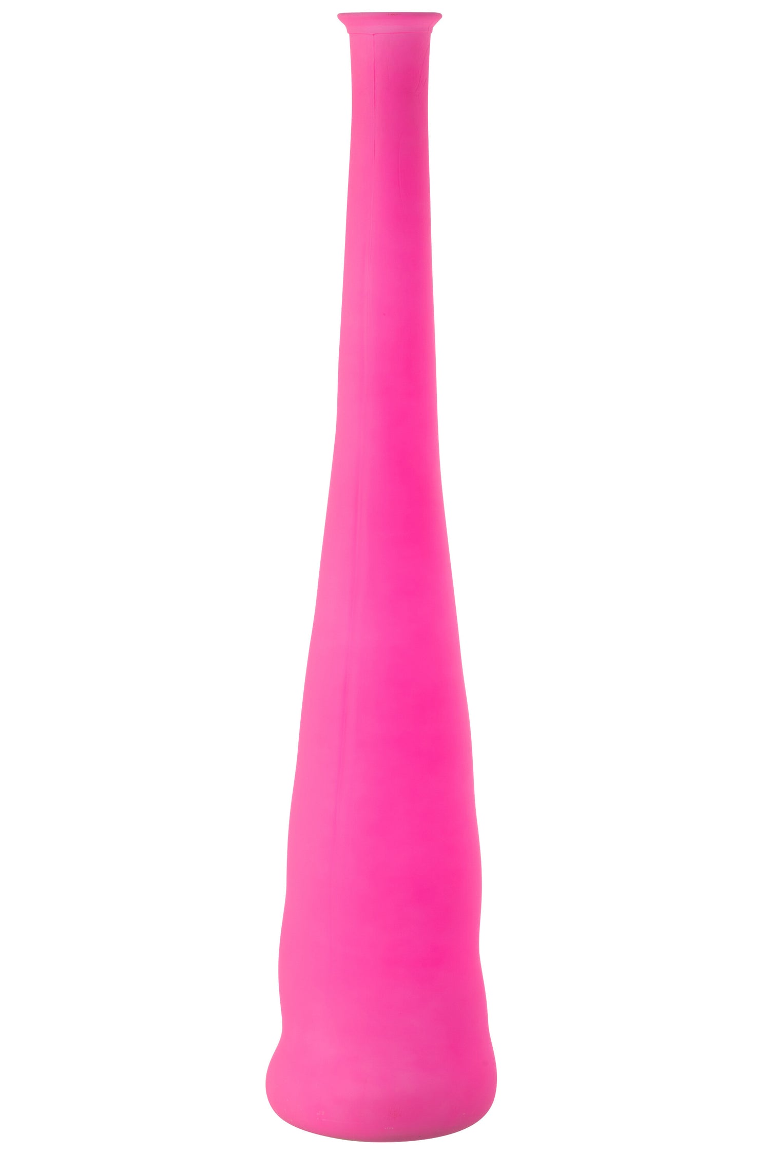 Vaas Fles Glas Neon Roze Groot