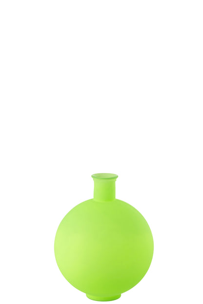 Vaas Bal Glas Neon Groen Groot